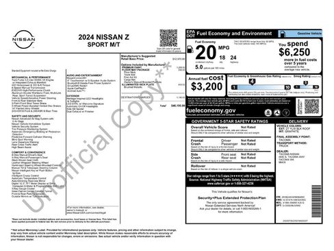Used 2024 Nissan Z Sport w/ Floor Mat Package image 14