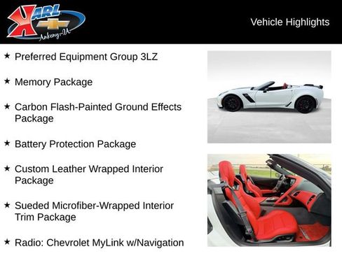 Used 2016 Chevrolet Corvette Z06 w/ 3LZ Preferred Equipment Group RWD image 2