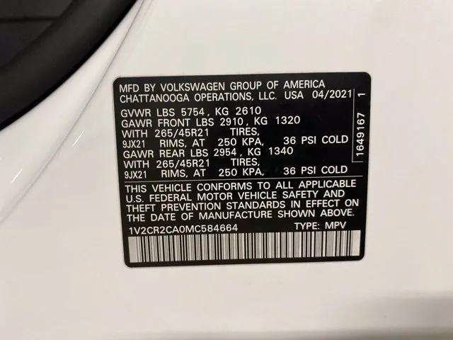 Used 2021 Volkswagen Atlas SEL R-Line FWD image 93