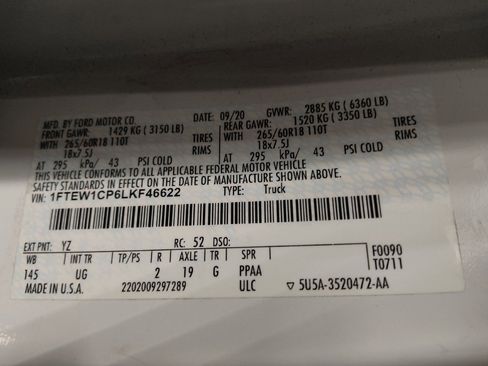 Used 2020 Ford F150 XLT w/ Equipment Group 302A Luxury RWD image 33