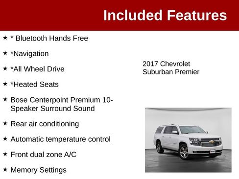 Used 2017 Chevrolet Suburban Premier AWD/4WD image 3