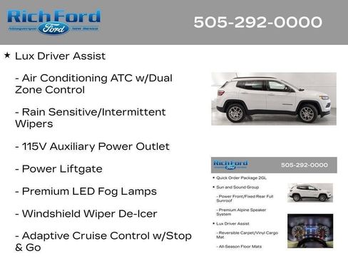 Used 2022 Jeep Compass Latitude w/ Sun and Sound Group AWD/4WD image 78