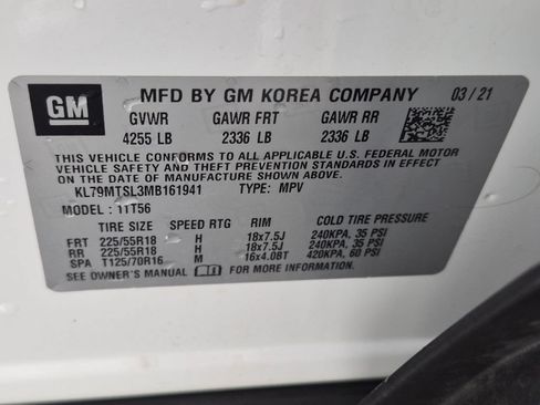 Certified 2021 Chevrolet TrailBlazer RS w/ Convenience Package FWD image 36