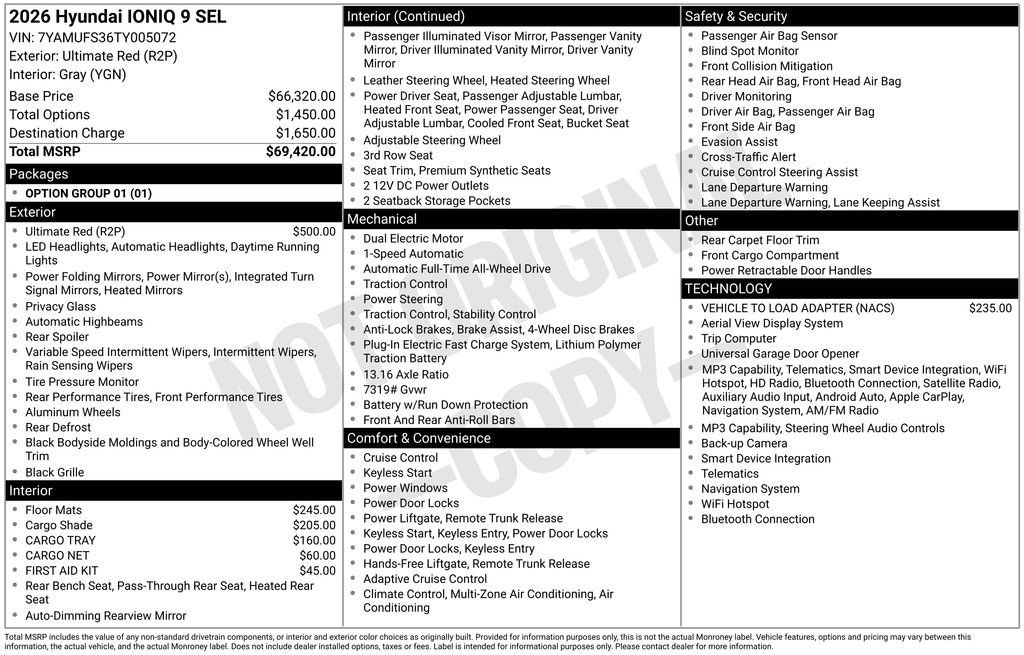 New 2026 Hyundai Ioniq 9 SEL AWD/4WD image 6