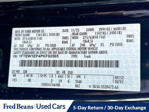 Certified 2023 Ford F150 XLT w/ Equipment Group 302A High image 34