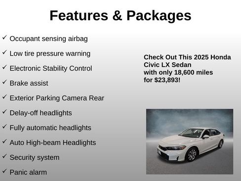 Certified 2025 Honda Civic LX image 16