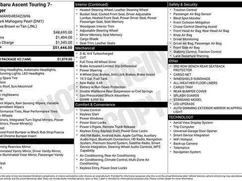 Used 2024 Subaru Ascent Touring w/ Popular Package #2 AWD/4WD image 1