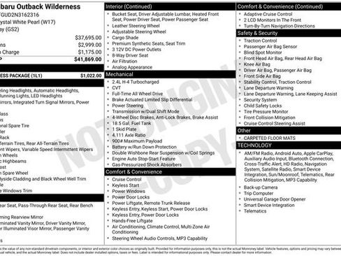 Used 2022 Subaru Outback Wilderness w/ Wilderness Package image 20