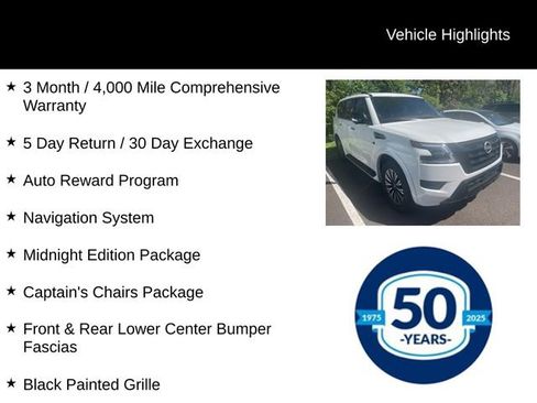 Certified 2022 Nissan Armada SL w/ Midnight Edition Package AWD/4WD image 7