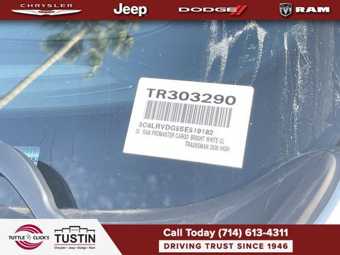 Used 2025 RAM ProMaster 2500 w/ Convenience Group FWD image 38