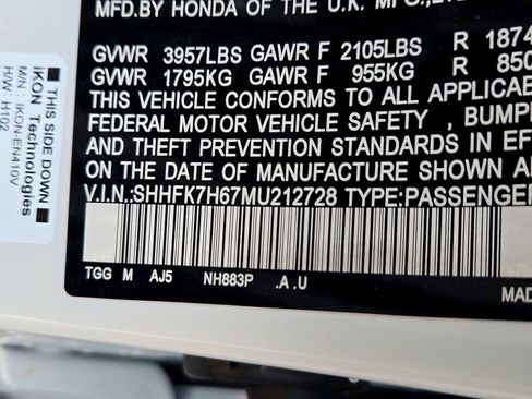 Used 2021 Honda Civic EX image 30