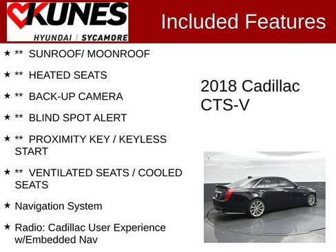 Used 2018 Cadillac CTS V w/ Carbon Fibre Package RWD image 2