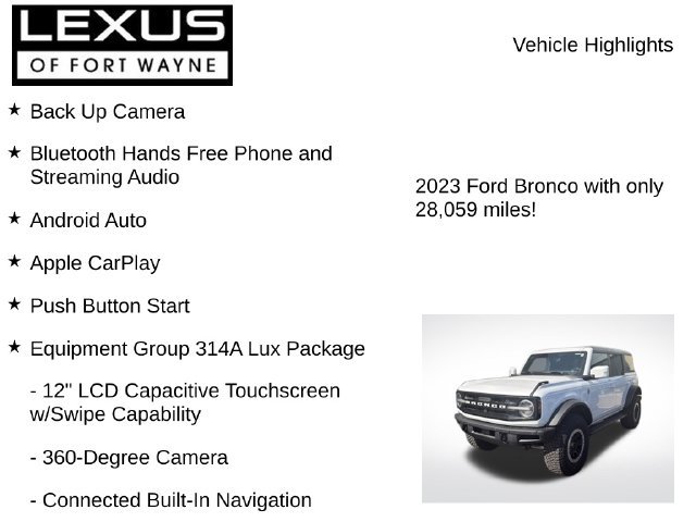 Used 2023 Ford Bronco Outer Banks w/ Sasquatch Package AWD/4WD image 8