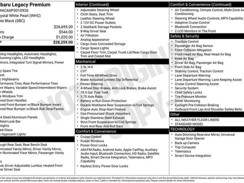 Used 2023 Subaru Legacy Premium image 6