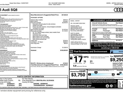 Used 2025 Audi SQ8 Premium Plus image 2