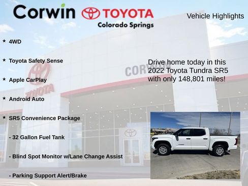 Used 2022 Toyota Tundra SR5 w/ SR5 Convenience Package AWD/4WD image 6