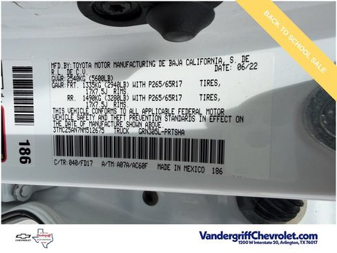 Used 2022 Toyota Tacoma TRD Sport w/ Technology Package AWD/4WD image 28