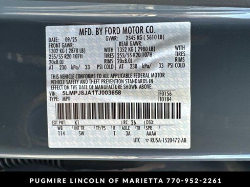 New 2026 Lincoln Nautilus Premier w/ Equipment Group 102A image 33