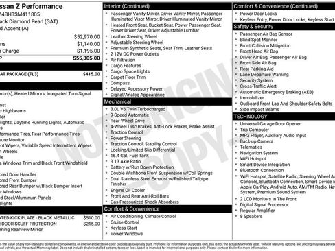 Certified 2025 Nissan Z Performance w/ Floor Mat Package RWD image 31