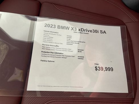 Certified 2023 BMW X3 xDrive30i w/ M Sport Package image 18