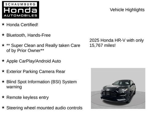 Certified 2025 Honda HR-V Sport image 14