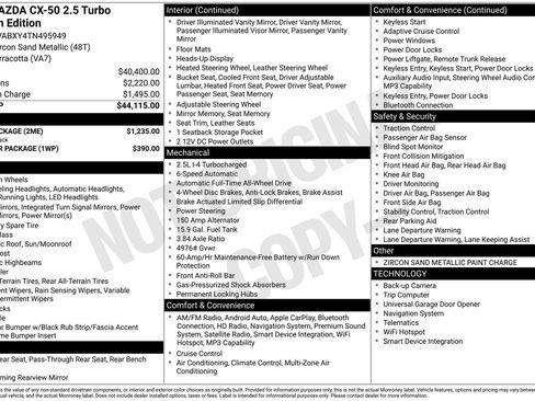 New 2026 MAZDA CX-50 Meridian Edition w/ Apex Package AWD/4WD image 4