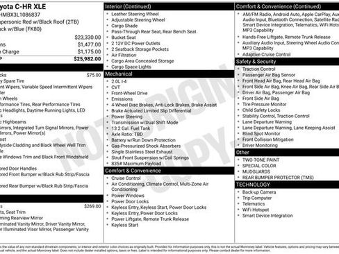 Used 2020 Toyota C-HR XLE image 19