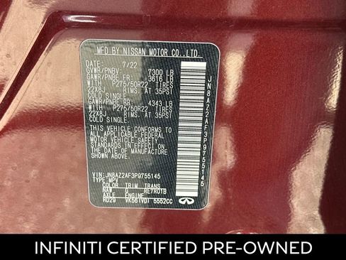 Certified 2023 INFINITI QX80 Premium Select w/ All-Season Package image 30