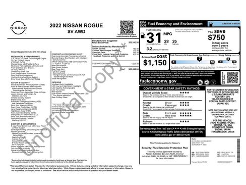 Used 2022 Nissan Rogue SV AWD/4WD image 2