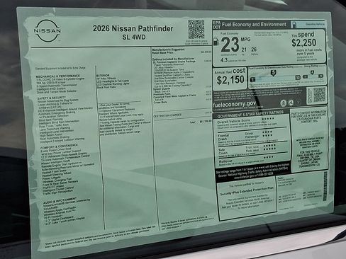 New 2026 Nissan Pathfinder SL AWD/4WD image 7