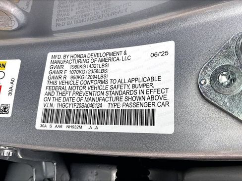 Certified 2025 Honda Accord LX image 14