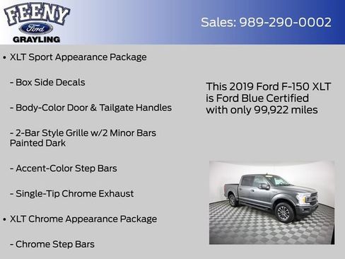 Certified 2019 Ford F150 XLT w/ Equipment Group 302A Luxury AWD/4WD image 24