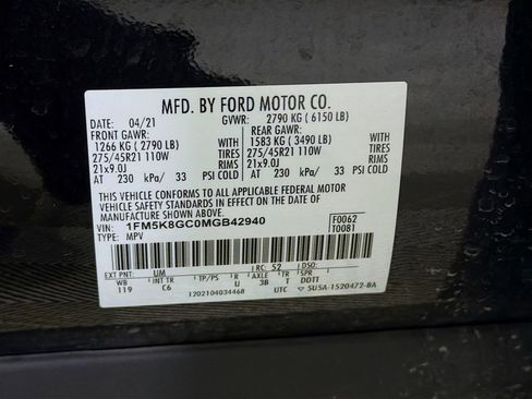 Used 2021 Ford Explorer ST w/ Equipment Group 401A image 35