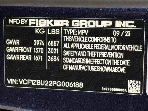 Used 2023 Fisker Ocean One AWD/4WD image 54