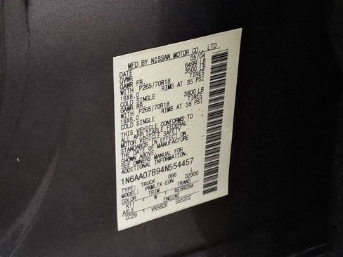 Used 2004 Nissan Titan SE w/ (Bed) Utility Bed Pkg image 26