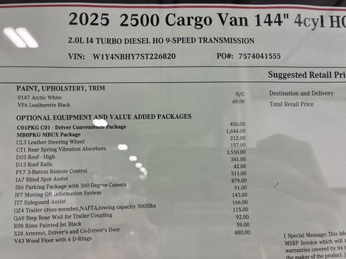 New 2025 Mercedes-Benz Sprinter 2500 image 15