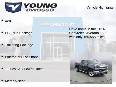 Used 2016 Chevrolet Silverado 1500 LTZ w/ Sport Package image 8