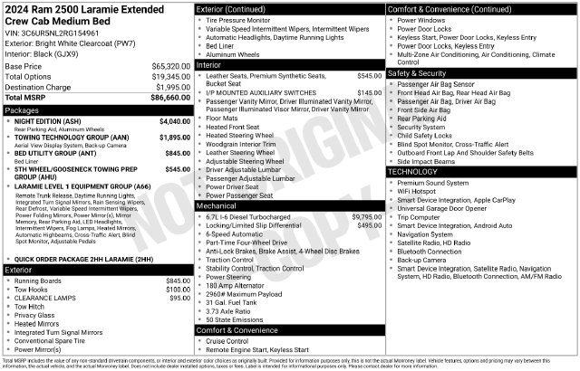 Used 2024 RAM 2500 Laramie w/ Night Edition AWD/4WD image 42