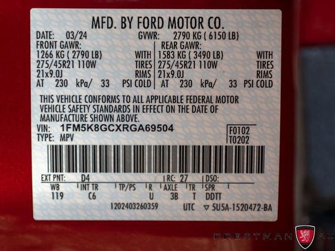 Used 2024 Ford Explorer ST w/ Equipment Group 401A image 51