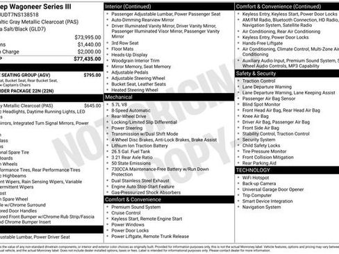 Used 2022 Jeep Wagoneer Series III w/ Flexible Seating Group RWD image 7