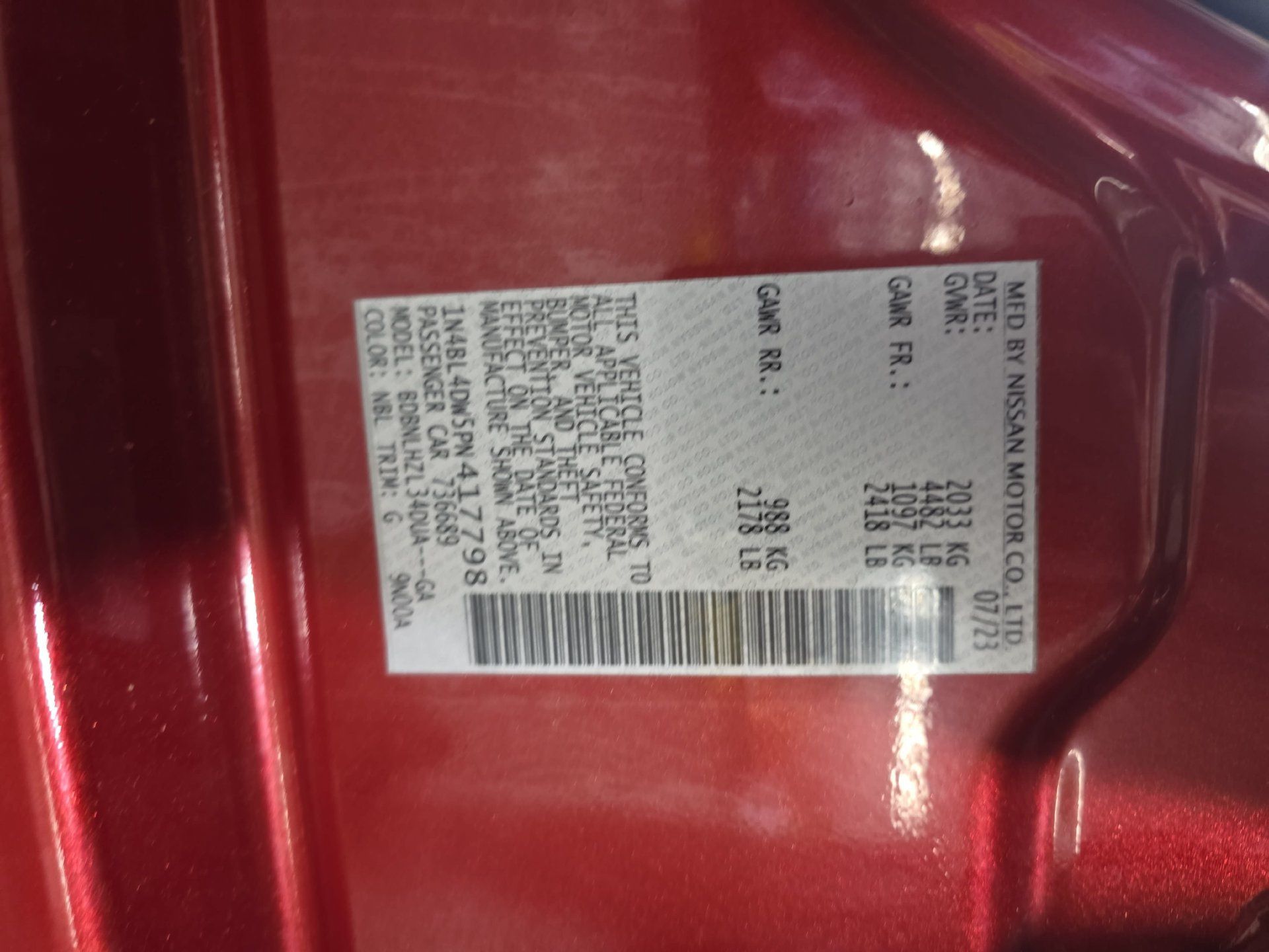 Used 2023 Nissan Altima 2.5 SV AWD/4WD image 34