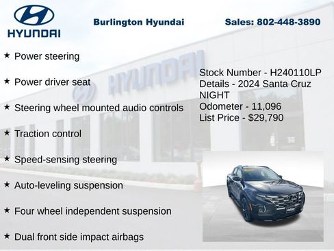 Certified 2024 Hyundai Santa Cruz Night image 10