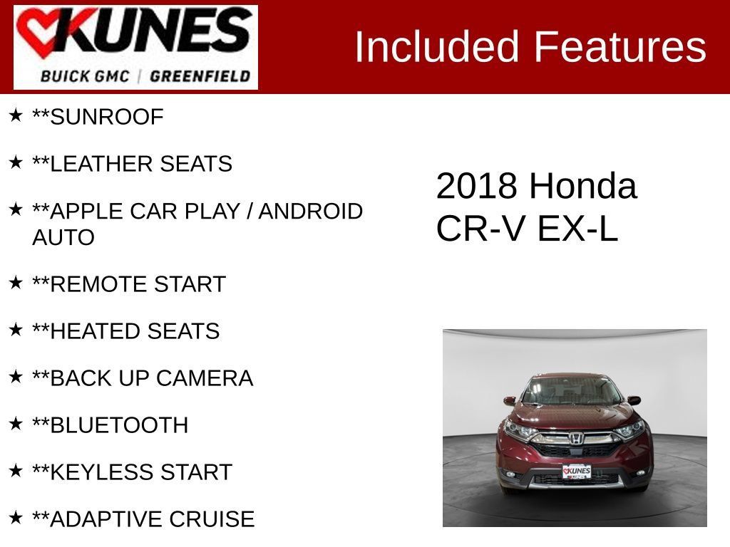 Used 2018 Honda CR-V EX-L image 2