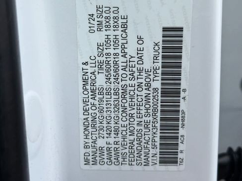 Used 2024 Honda Ridgeline RTL image 27