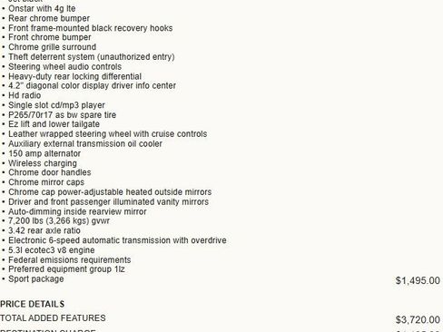 Used 2017 Chevrolet Silverado 1500 LTZ w/ Sport Package image 8