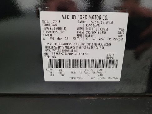 Used 2019 Ford Explorer XLT w/ Equipment Group 201A FWD image 33