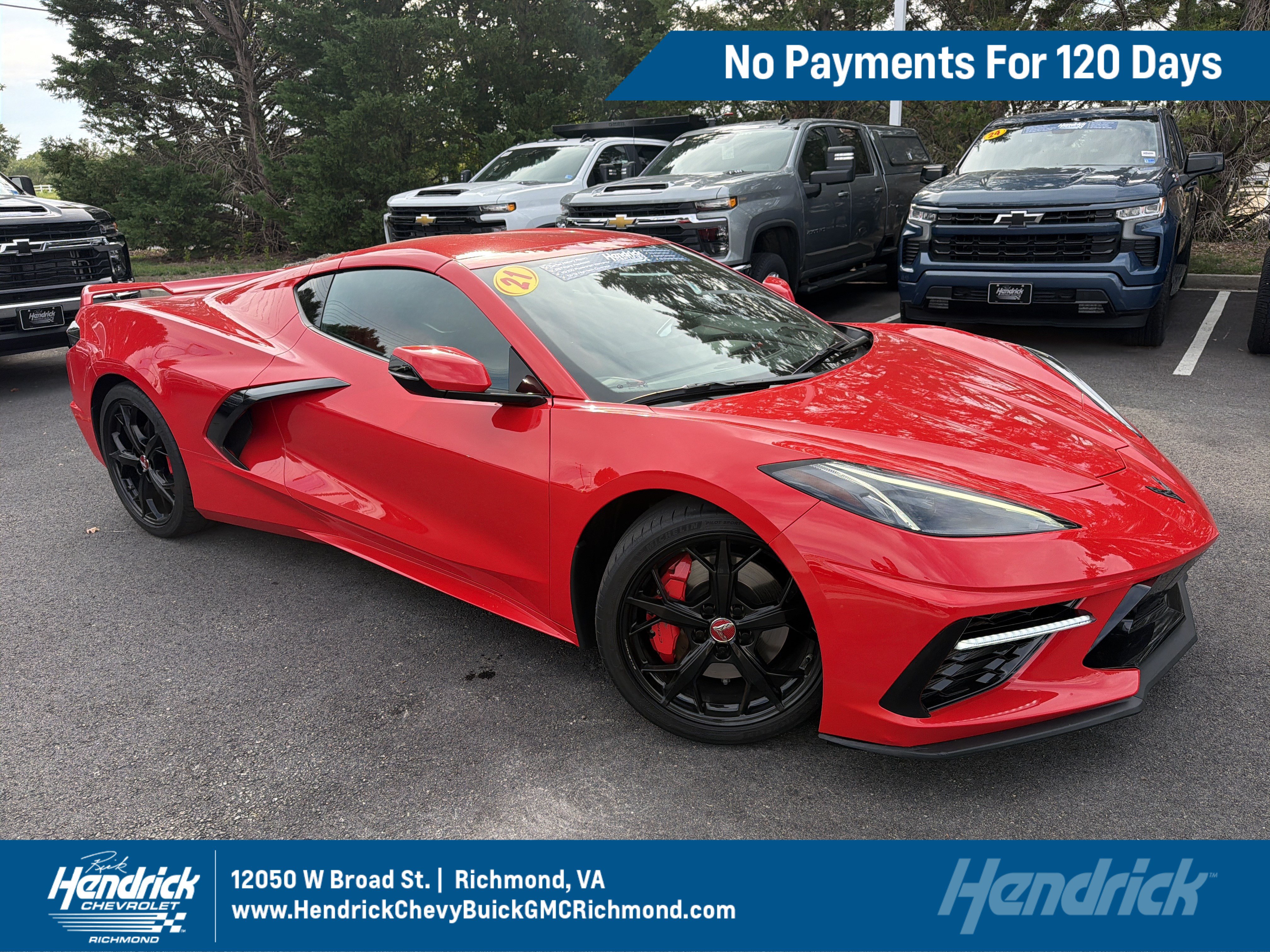 Used 2021 Chevrolet Corvette Stingray Preferred Cpe w/ Z51 Performance Package RWD image 1