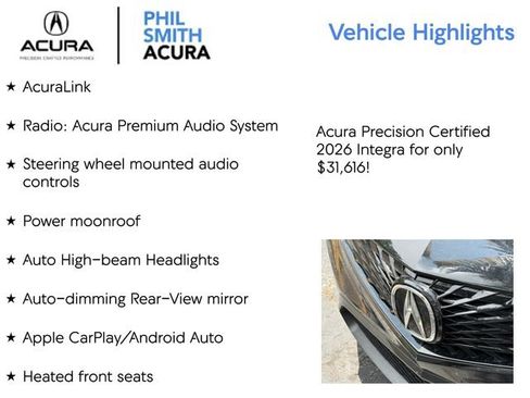 Certified 2026 Acura Integra FWD image 5