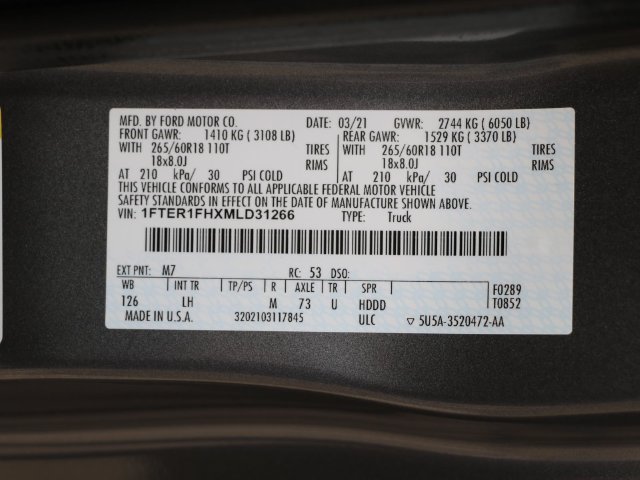 Used 2021 Ford Ranger XL w/ Equipment Group 101A High AWD/4WD image 32
