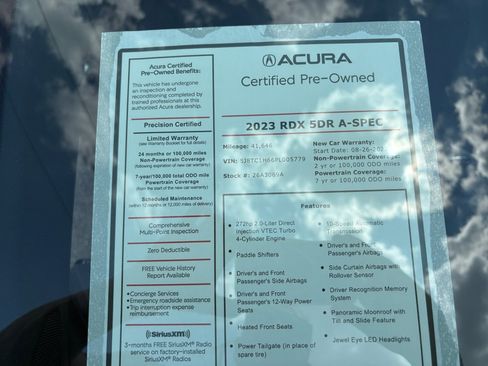 Certified 2023 Acura RDX A-Spec FWD image 33
